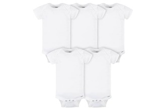 Gerber unisex-baby 5-pack Solid Onesies Bodysuits