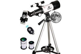 Gskyer Telescope, 70mm Aperture 400mm AZ Mount Astronomical Refracting Telescope for Kids Beginners - Travel Telescope with Carry Bag, Phone Adapter and Wireless Remote